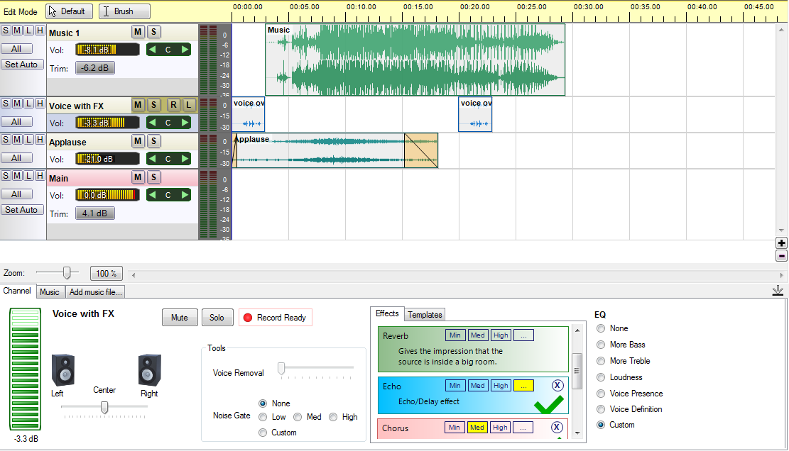 easy audio mixer software